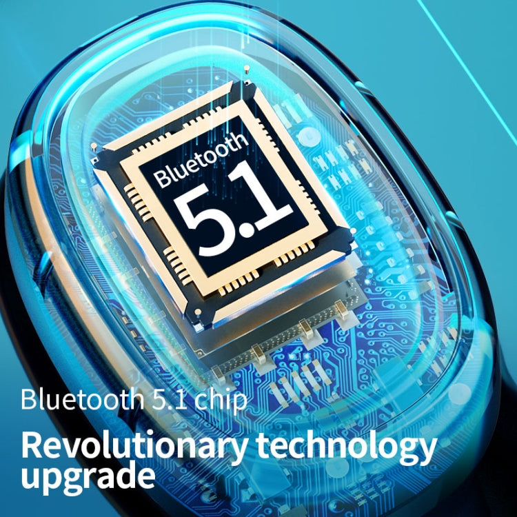 Écouteurs Bluetooth sans fil C1 Bluetooth 5.0 TWS à affichage numérique tactile avec boîtier de chargement, cheminée circulaire